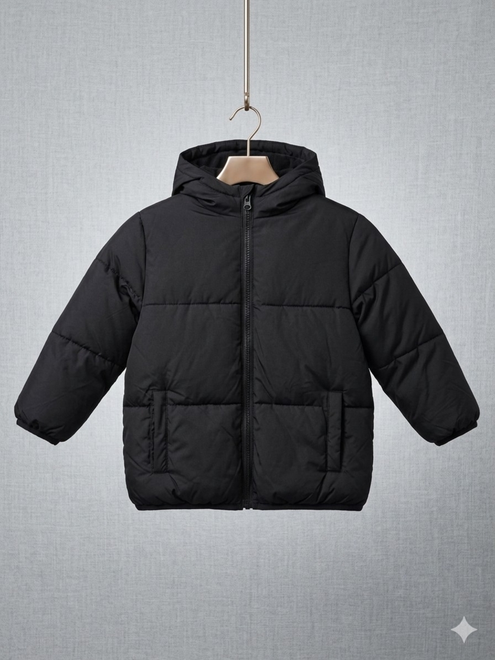 730 Swiss Tech Toddler Heavyweight Hooded Puffer Jacket - Black, Size 5T